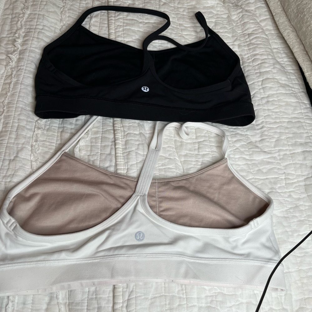 Lululemon flow Y bra black and white size 12